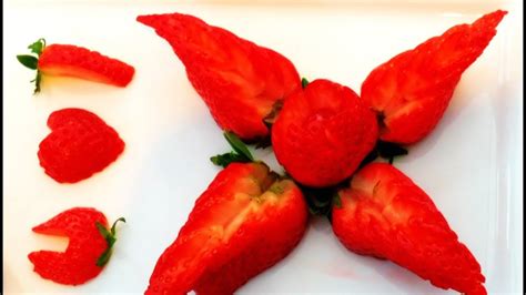 How To Make Strawberry Decoration Strawberries Art Fruit Carving