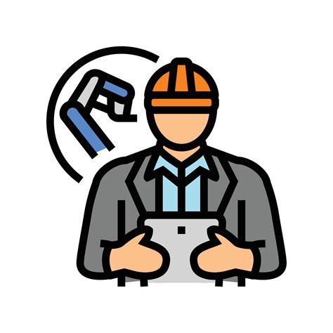 Industrial Engineer Worker Color Icon Vector Illustration 20377066