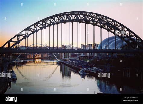 Newcastle Upon Tyne Bridges Over The River Tyne Stock Photo Alamy