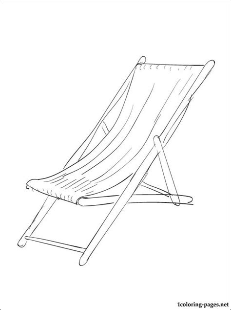 Beach Chair Coloring Page At Getcolorings Free Printable Colorings Pages To Print And Color