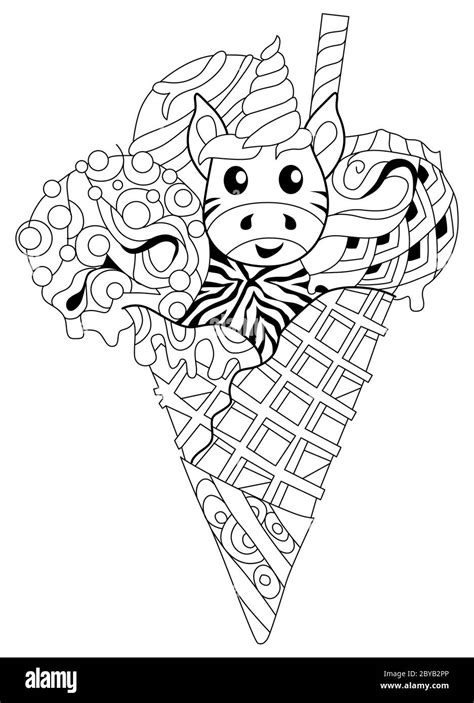 Unicorn Ice Cream Coloring Page My XXX Hot Girl