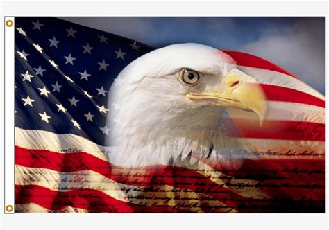 Patriotic American Flag With Bald Eagle July Th Of July Military Quotes Png Image