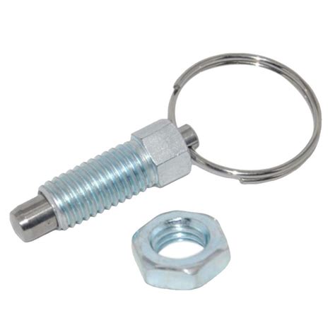 Index Plunger Ring Pull And Lock Nut Spring Loaded Pin M6m8m10m12m16 Ebay