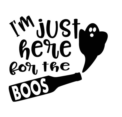 Here For The Boos Svg Ghost Halloween Svg Dxf Png Eps Etsy
