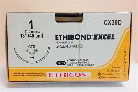 Ethicon Cx30d Ethibond Excel Polyester Suture