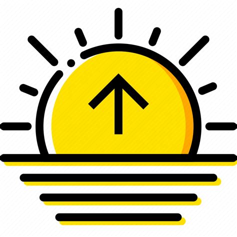 Forecast Sunrise Weather Yellow Icon Download On Iconfinder