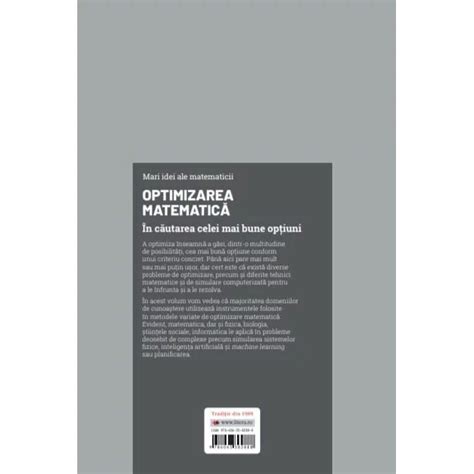 Mari Idei Ale Matematicii Optimizarea Matematica In Cautarea Celei