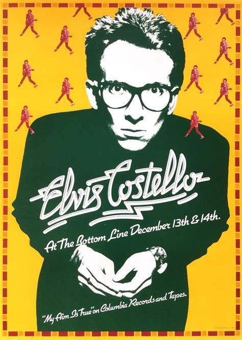 elvis costello 1977 bottom line concert poster 1st u s tour concert posters elvis