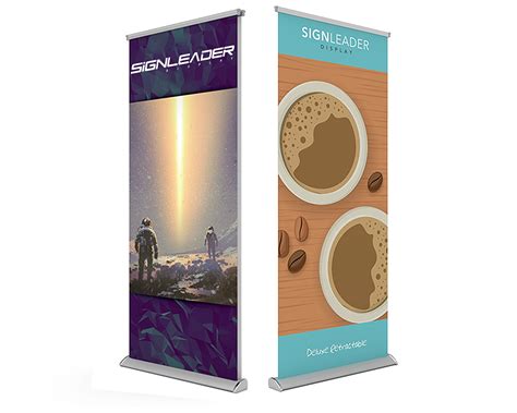 Custom Deluxe Retractable Trade Show Banner Stand Signleader