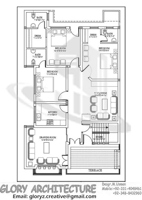 10 Marla House Map Design Plan Layout