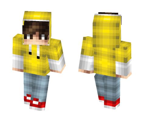 Download Yellow Hoodie Boy Edit Minecraft Skin For Free
