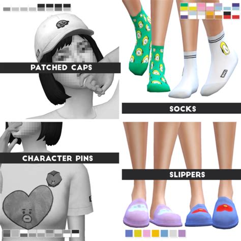 Nucrests Bt21 Collection Collaboration With Poponopun Sims 4