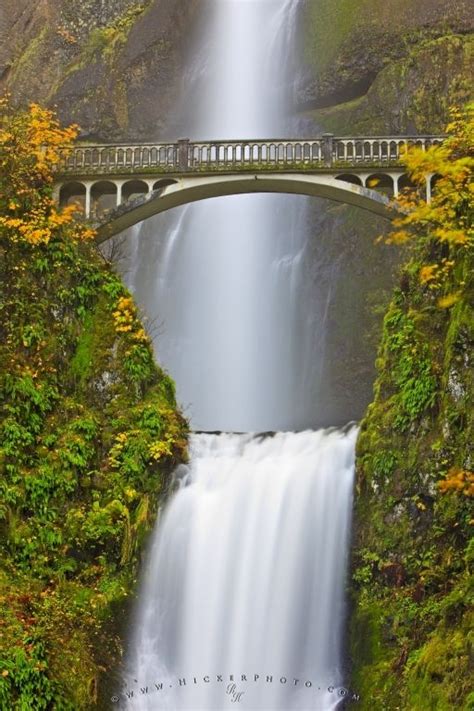 Multnomah Falls Waterfall Bridge Photo Information