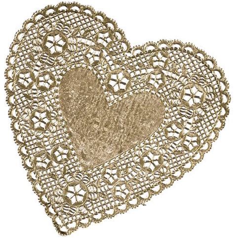 4 Gold Foil Lace Heart Paper Doilies 24pk Lace Doilies Doilies
