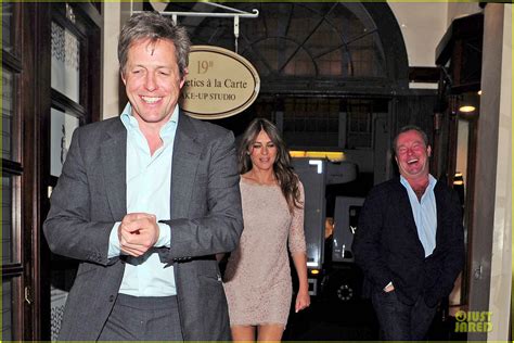 Hugh Grant And Former Girlfriend Elizabeth Hurley Look So Happy To Meet