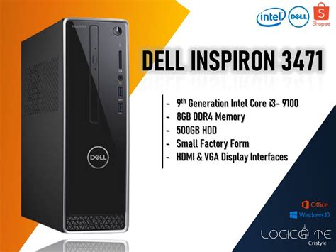 Dell Inspiron 3471 Sff Core I3 91008gb Ram500gb Hdd System Unit