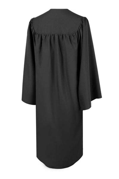 Matte Black High School Graduation Gown Graduation Cap And Gown