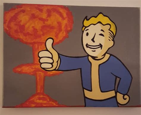 Fallout Vault Boy Mushroom Cloud By Theaterofthedamned On Etsy