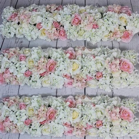 Flower Row 20cmx50cm Wedding Backdrops Artifical Simulation Etsy