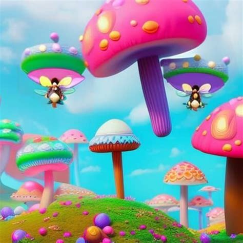Miniature Mushroom Land Ai Generated Artwork Nightcafe Creator