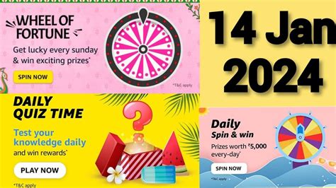 Amazon Wheel Of Fortune Spin And Win Quiz Answer Today I Amazon Daily