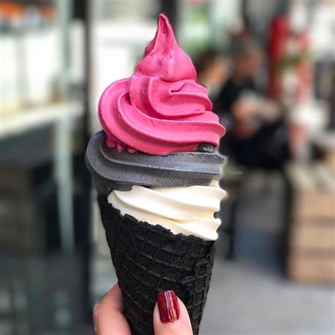 Black Ice Cream Cone Adds A Spooky Twist On The Sweet Treat
