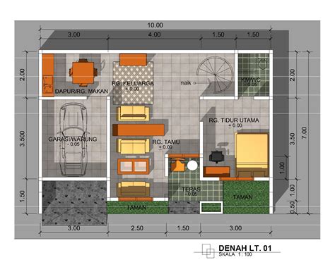 Kumpulan Contoh Denah Rumah Minimalis