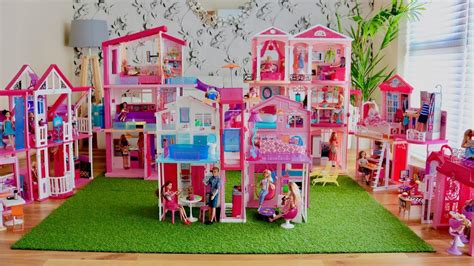 Huge Barbie Dreamhouse Collection 8 Barbie Dreamhouse Dollhouse Tours