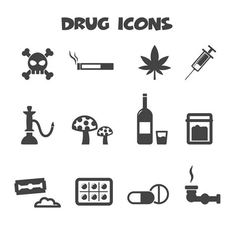 Drug Icons Symbol 630097 Vector Art At Vecteezy