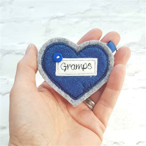 Personalised Love Heart Keyring In Sparkle Fabric By Honeypips
