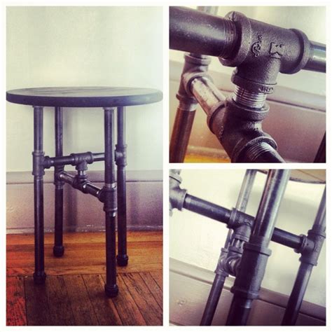 Items Similar To Industrial Table Black Steel Pipe Stained Wood Top