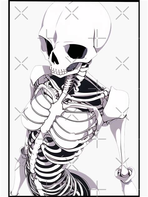 Skeleton Anime Girl Sticker For Sale By Ai House Redbubble