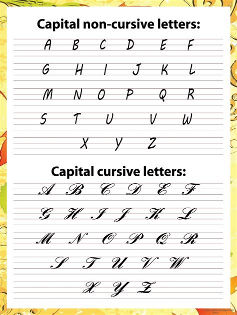 Cursive Alphabet Letters