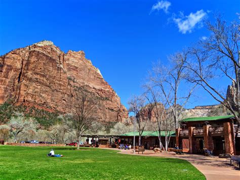 Zion Lodge With Red Cliffs Zion National Park Utah 1 2 Travel Dads