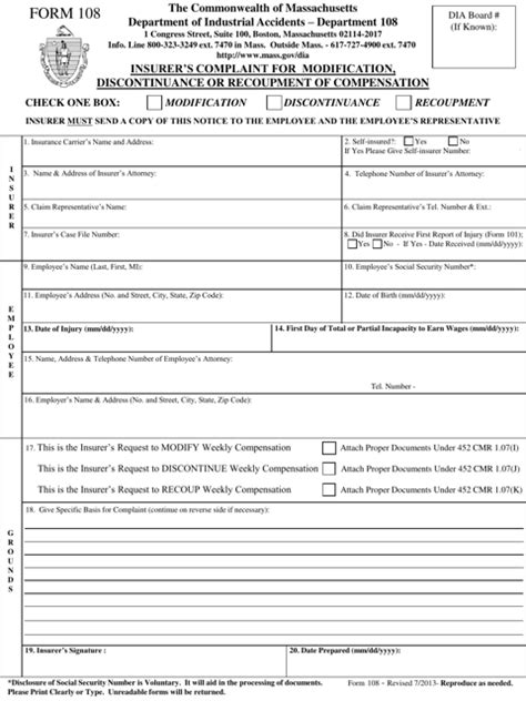 Dd Form 108 Printable