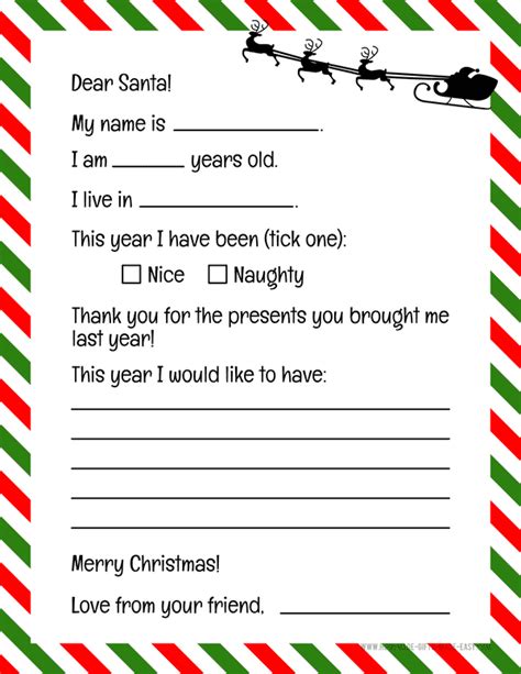 Quick And Easy Santa Letter Templates Customize And Print For Free