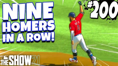 I Hit 9 Home Runs In A Row Mlb The Show 21 Road To The Show Gameplay