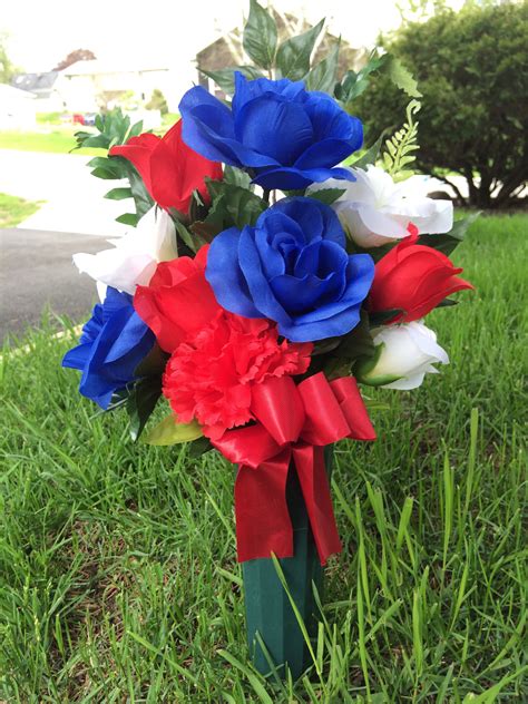 Patriotic Silk Bouquet Cemetery Memorial In Greenfield Wi Kathys