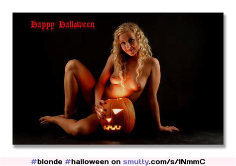 Halloween Pumpkin Naked Blonde Smutty Com
