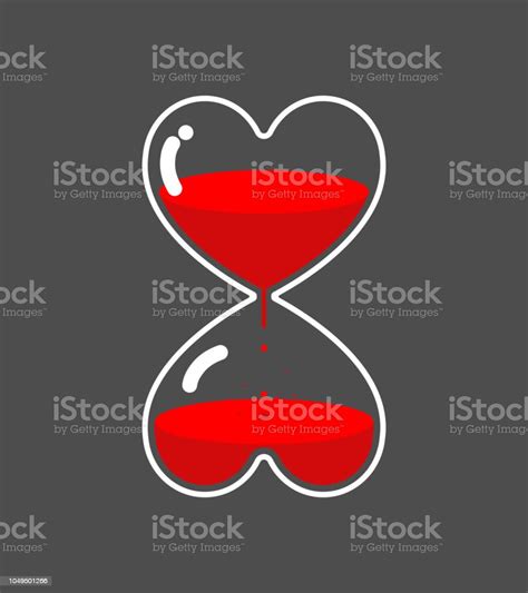 Hourglass Heart Donor Day Blood Transfusion Vector Illustration Stock
