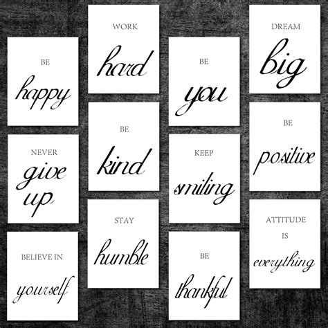 buy 12 pieces inspirational wall art motivational s positive quotes wall decor unframed