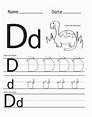 Letter D Worksheets for Preschool and Kindergarten - Preschool and ...