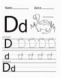 trace the letter d worksheet - Preschool Crafts
