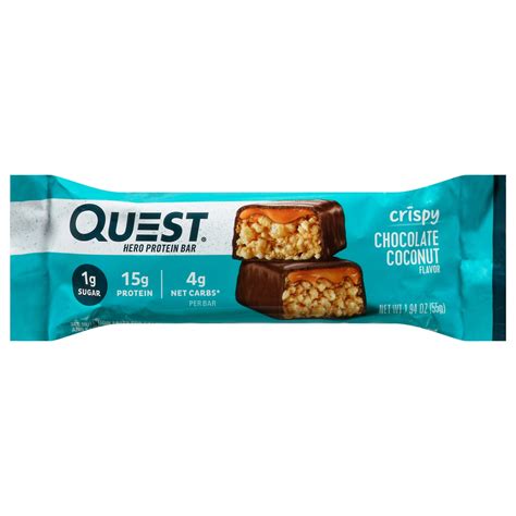Quest Crispy Chocolate Coconut Flavor Hero Protein Bar 194 Oz 194 Oz