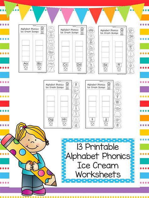 13 Printable Alphabet Ice Cream Scoops Worksheets Made By Teachers