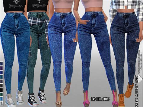 High Waisted Dark Denim Jeggings The Sims 4 Catalog