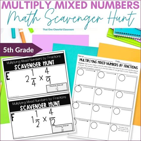 5th Grade Multiplying Mixed Numbers By Fractions Math Test Prep