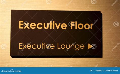 Singapore Apr 2nd 2015 Sign To Executive Lounge In A Luxury Hotel