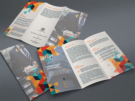 Corporate Business Trifold Brochure Template Techmix