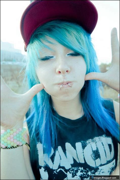 This case concerns people (girls) with blue hair. Emo-girl, cute, blue-hair, adorable
